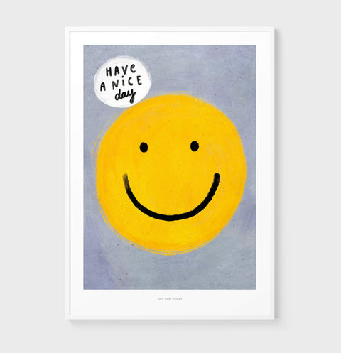 Have a Nice Day – Smiley Illustration Art Print
