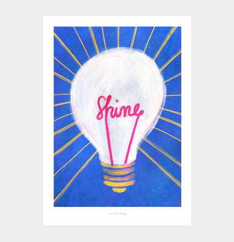 Shine – Light Bulb Illustration Art Print