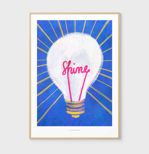 Shine – Light Bulb Illustration Art Print