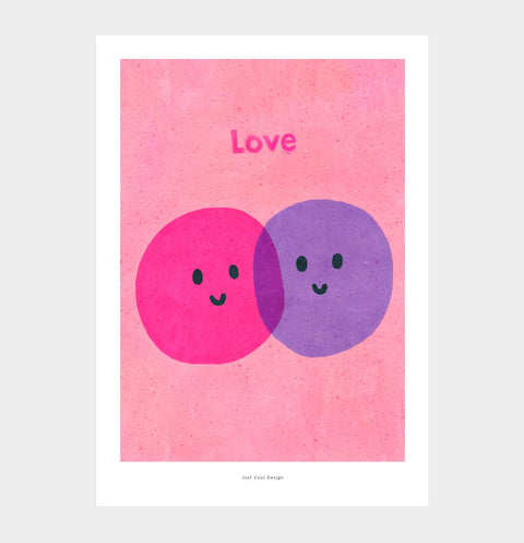 Love & Friendship – Cute Smiley Face Art Print