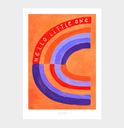 Hello Little One – Rainbow Illustration Art Print
