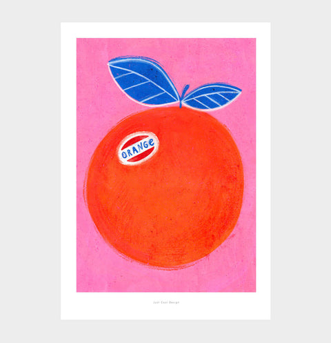 Orange illustration art print
