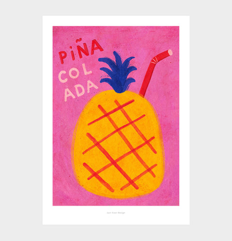 Piña Colada – Tropical Summer Illustration Art Print