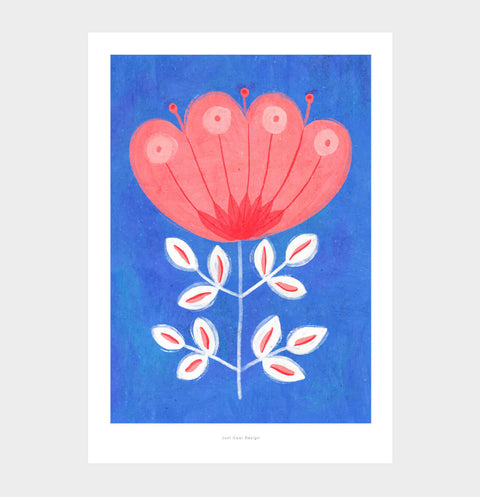 Pink Bloom – Modern Flower Illustration Art Print