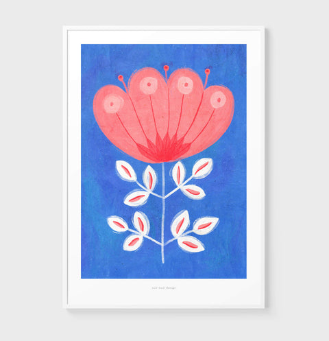 Pink Bloom – Modern Flower Illustration Art Print