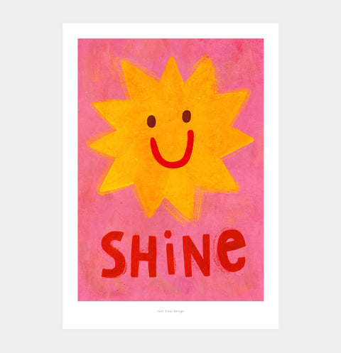 Shine – Bright Yellow Star Illustration Art Print
