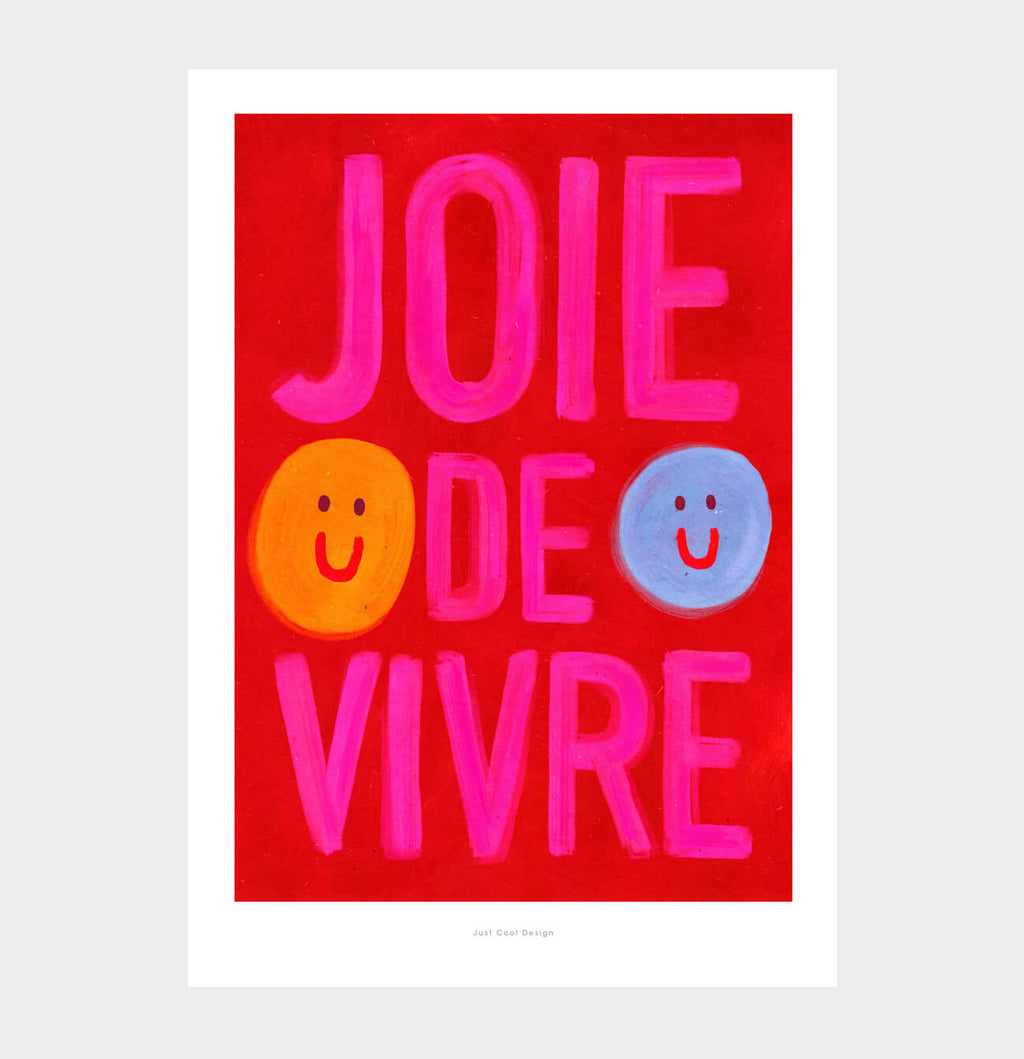 Joie de vivre wall art print | Typography poster | French