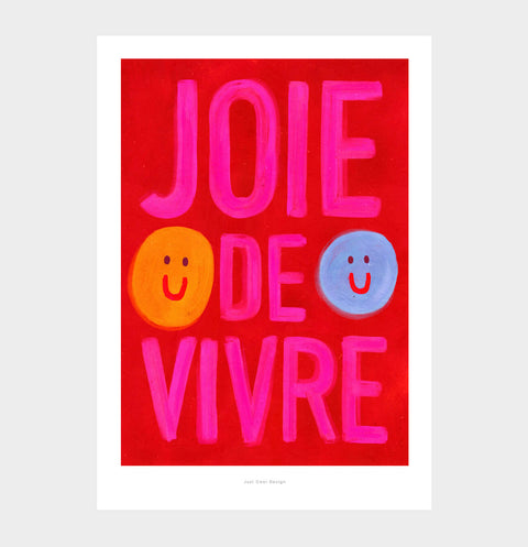 Joie de vivre wall art print | Typography poster | French art print