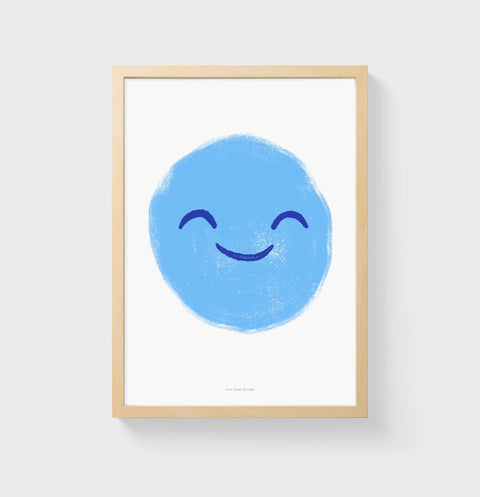 Blaues Gesicht-Poster