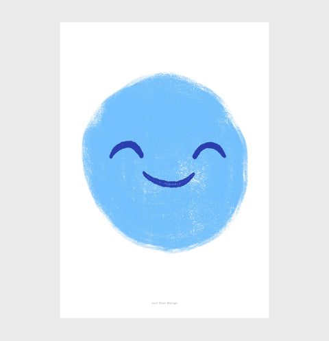 Blaues Gesicht-Poster