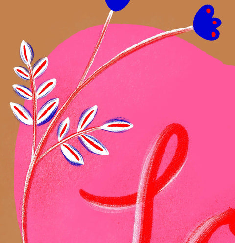 heart print art Giclée fine art print