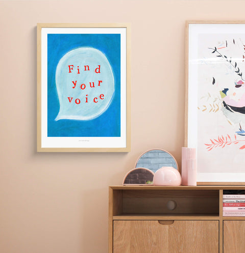 Find your voice - Hand-Lettered Typography Print