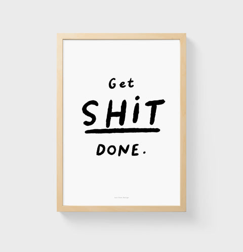 Get shit done motivational wall art for office, inspirational quotes wall art, motivational quote prints, Home gym wall art, office wall art quotes