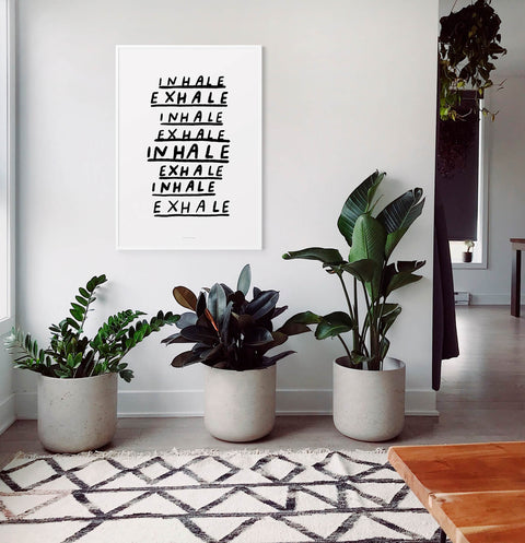Inhale, exhale, yoga & meditation quotes print