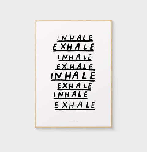 Inhale, exhale, yoga & meditation quotes print