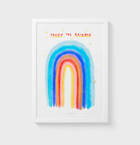Watercolor Rainbow Art Print – Colorful Whimsical Wall Art - Magical Nursery & Home Decor