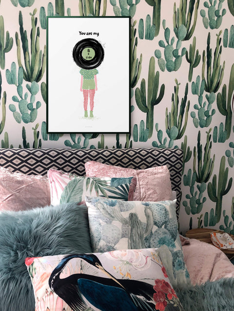 Vinyl record music prints for your bedroom gallery wall