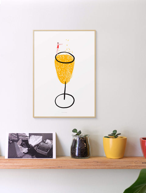 Let's celebrate every single day with champagne wall art