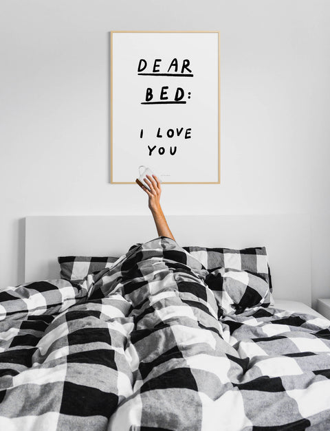 Dear bed I love you bedroom quotes wall art