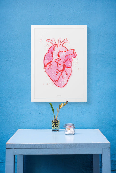 Human heart art and anatomy prints for your eclectic gallery wall