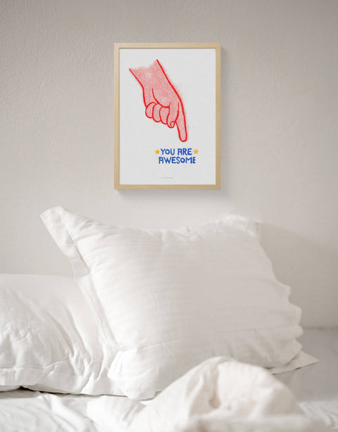 You are awesome wall art quotes — wall posters for bedroom