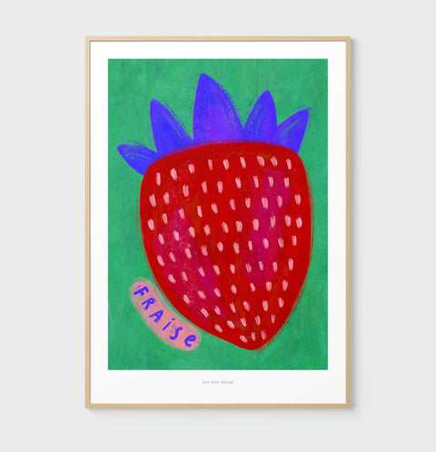 Fraise strawberry illustration art print