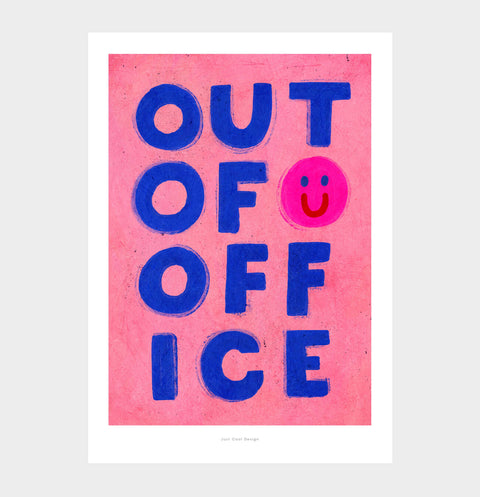 Out of office illustration art print
