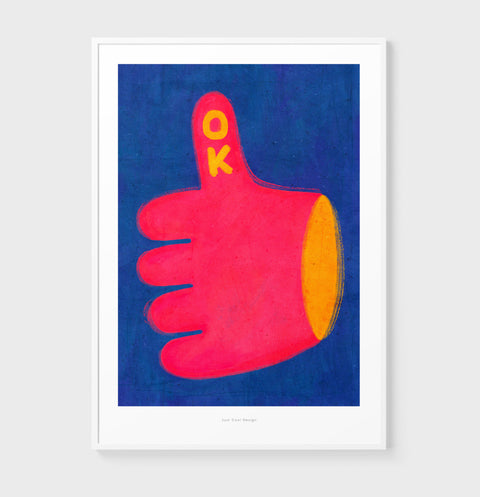 Thumbs up illustration art print