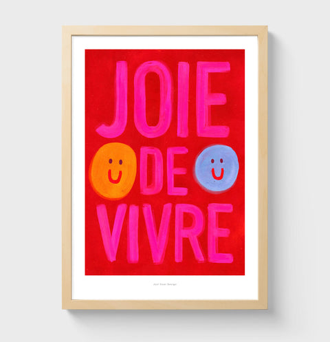 Joie de vivre wall art print | Typography poster | French art print