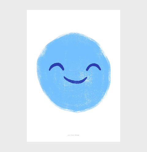 Blue face poster