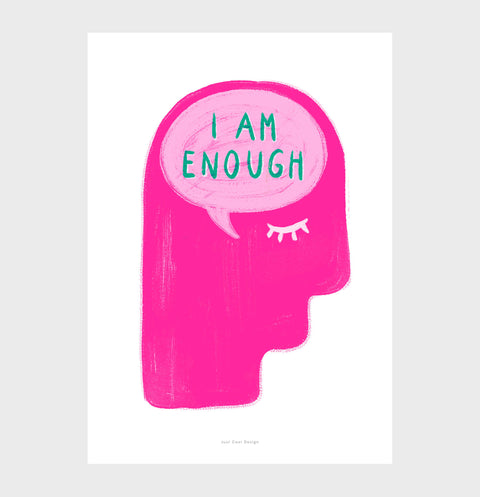 I am enough illustration print
