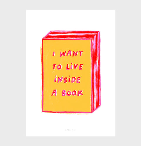 Quote poster print about books
