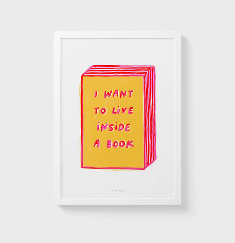 Quote poster print about books