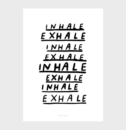 Inhale, exhale, yoga & meditation quotes print