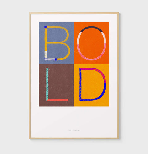 Bold | Letter wall art print