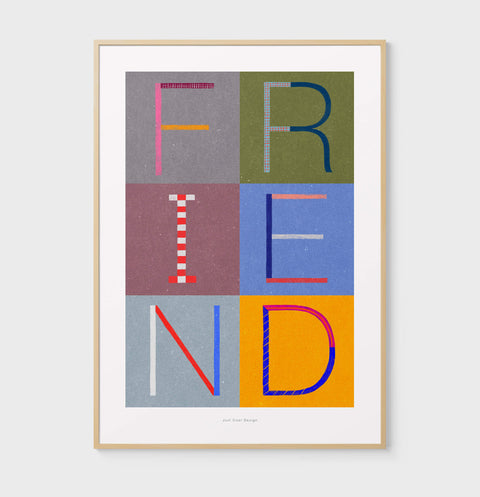 Friend | Letter wall art print