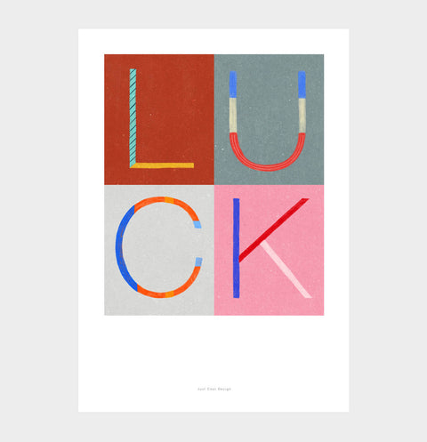 Luck | Letter wall art print