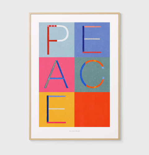 Peace | Letter wall art print