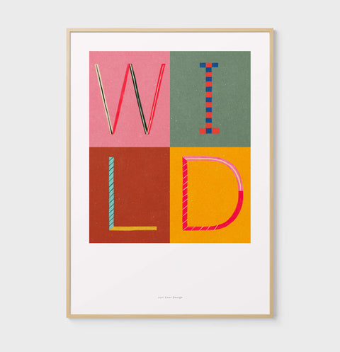 Wild | Letter wall art print