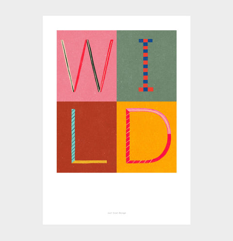 Wild | Letter wall art print