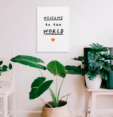 Welcome to the world baby wall art